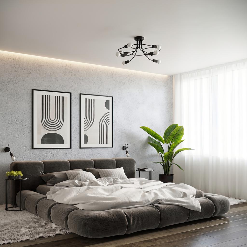 Ceiling Lamp Lumo 4 E27 Black Lumilo 14.459.55