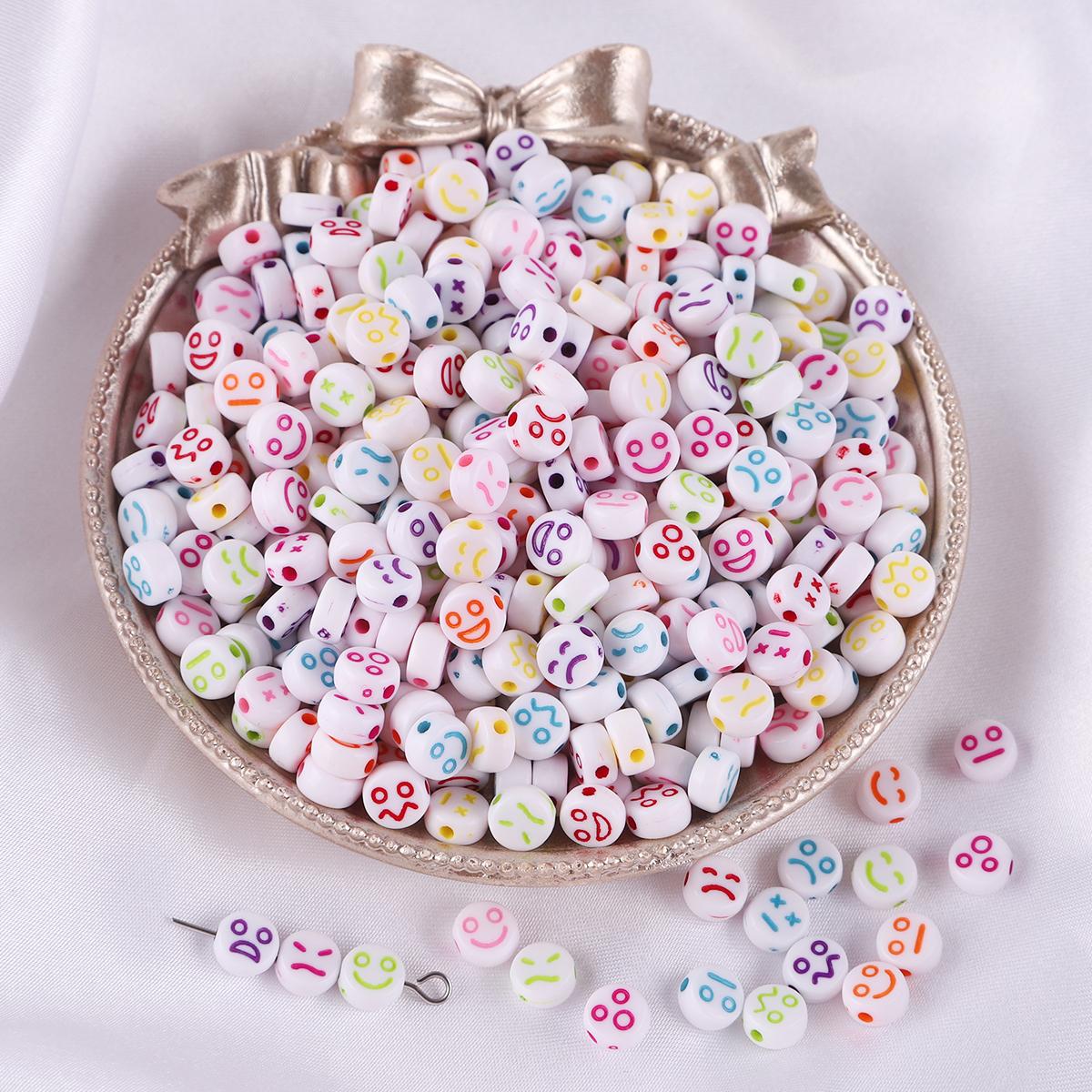 

200 шт. акриловые плоские бусины для самостоятельного изготовления ожерелья, браслетов, серег, ювелирных изделий