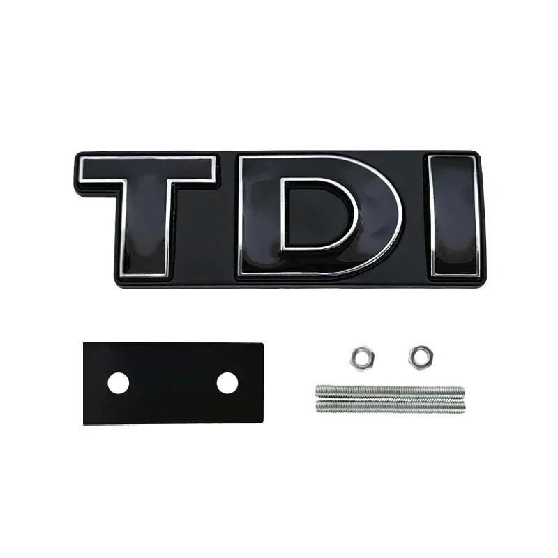 Metal TDI Logo Front Hood Grille Rear Trunk Badge Emblem Sticker Decals for VW Polo Golf MK5 MK6 Jetta Passat GTI Touran Bora NG5