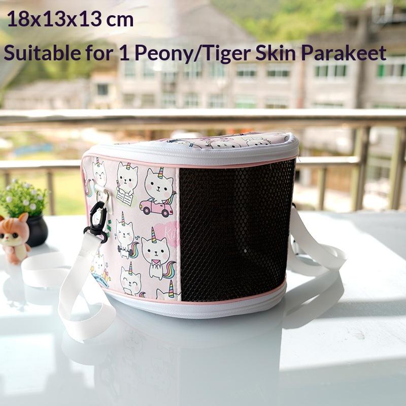 Cute Portable Shoulder Bag for Budgies Lovebirds Sugar Gliders with Breathable Mesh and Detachable Design Bird Toys Bird Cage