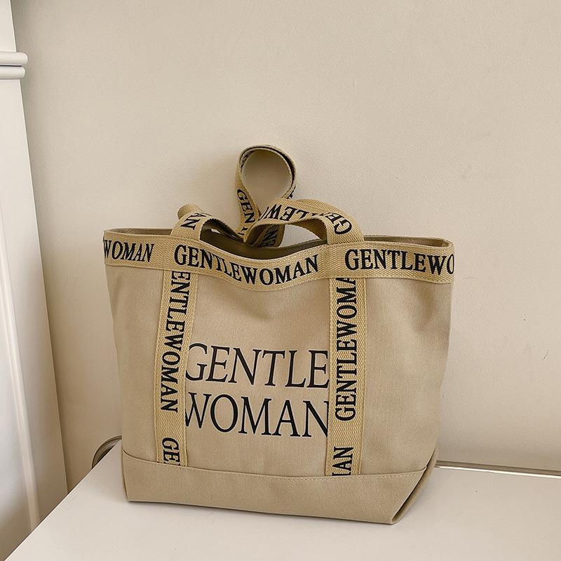 Korean version of fashionable women's bags 2025 new retro student class casual foreign style tote bag shoulder handbag