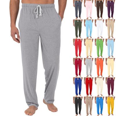 Calças casuais de bolso estampadas da moda de malha masculina Calças de pijama