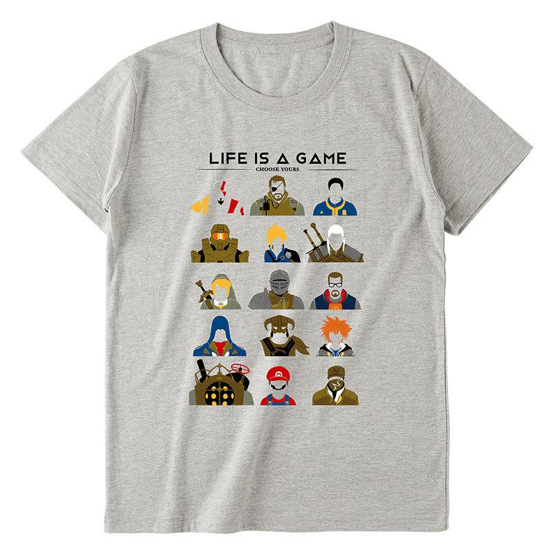 2026 SpringSummer Life Is A Game Choose Your Character Trendy Tshirt with English Print