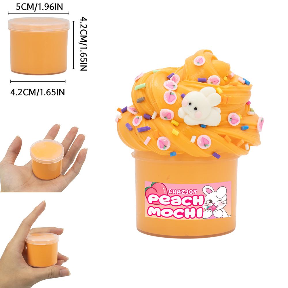 

Festive 2.37oz Fluffy Butter Slime Kit, Non-sticky scented DIY craft, soft stress relief for parties and holiday gifts