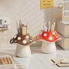 Circular mushroom pen holder Makeup Brushes Holder Desktop Organizer Multifunctional Storage Box For School Office Home Room