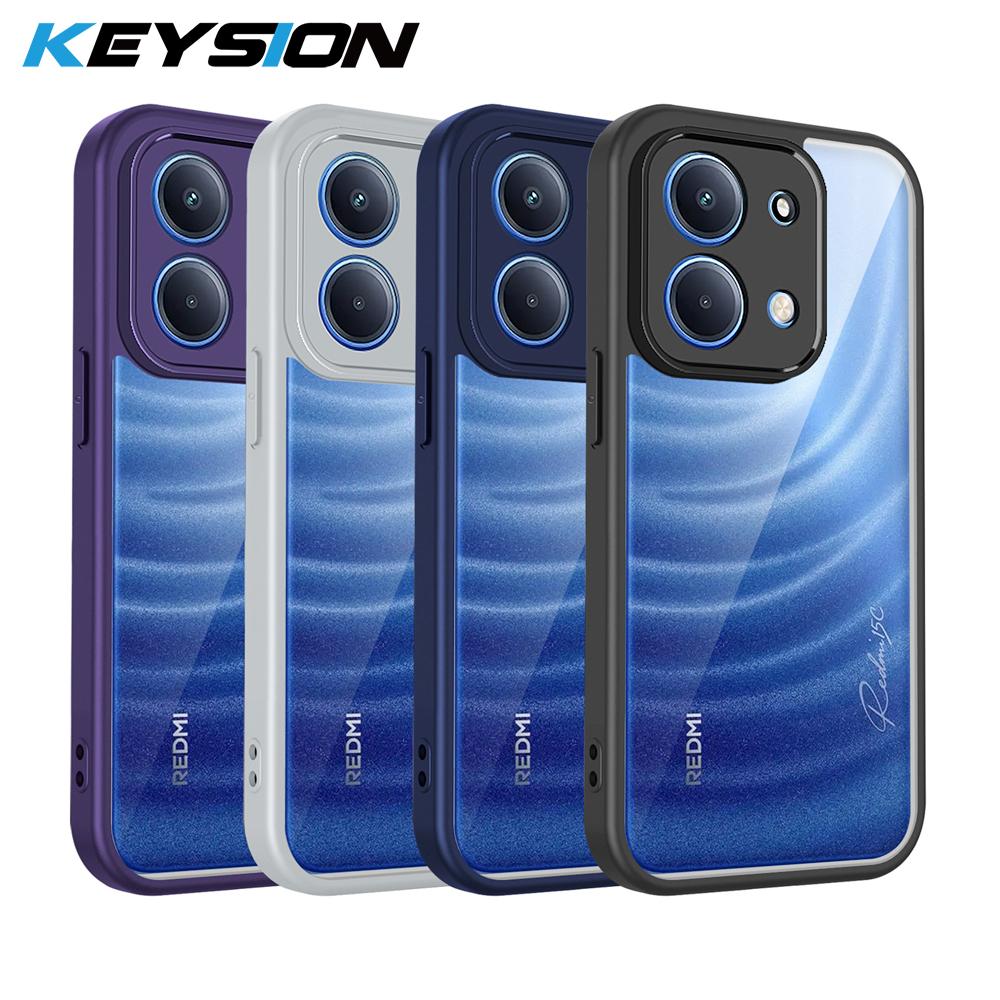 KEYSION Transparent Phone Case for Redmi 17 4G 5G Soft Silicone+PC HD Clear Shockproof Phone Back Cover for Xiaomi Redmi 17 5G