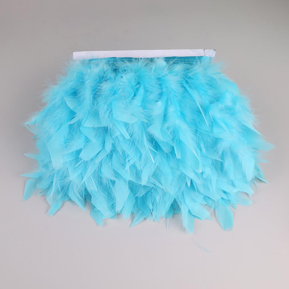 10 Meters Turkey Feathers for Clothes DIY Marabou Feather Fringe for Needlework Party Plume Handmade Mirror Home Decor Wholesale