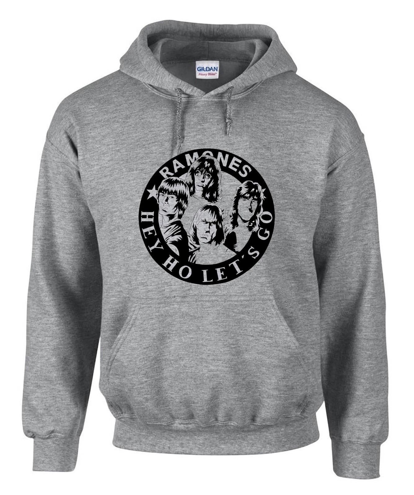 Ramones Rock Music Graue Hoodies Kapuzenpullover -3074 -Grau XXL