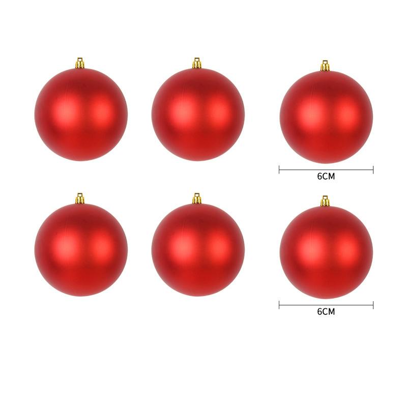 Christmas Decoration Ball 6-30CM Red Glossy Matte Glitter Plastic Christmas Ball Pendant Festive Opening Scene Hanging Ornaments