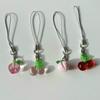 Fruit themed Mobile Attachment Beautiful Peach/Cherries Charm Lovely Fruit Cellphone Cord  for Fruit Enthusiasts