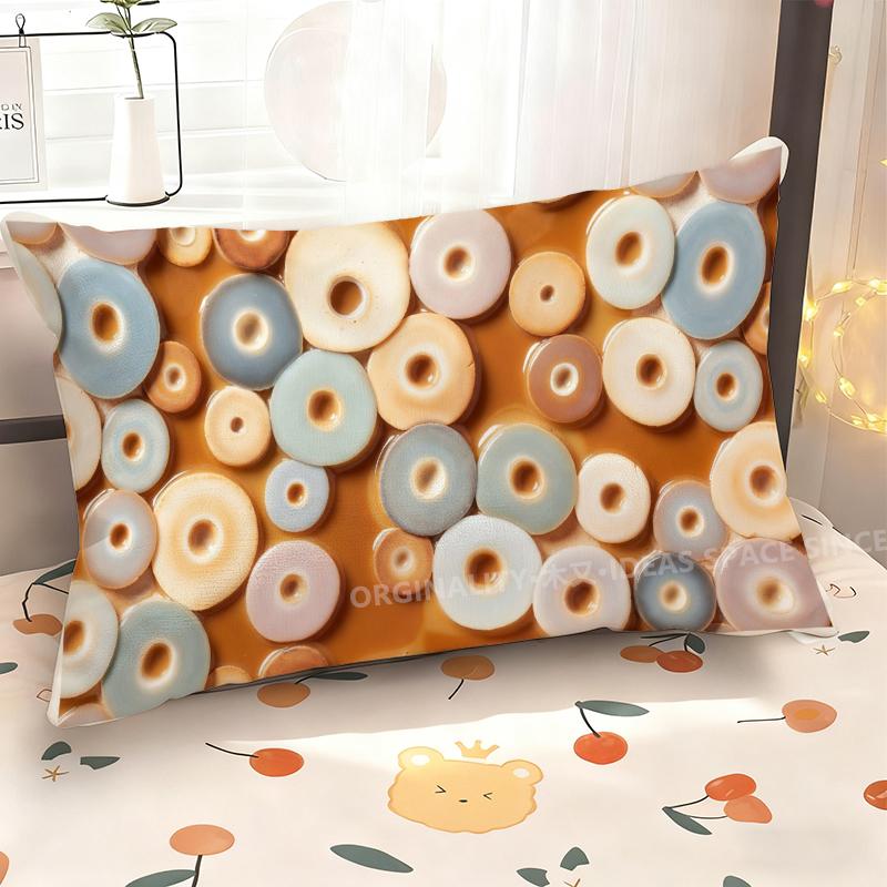 Colorful Circular Pattern Pillowcase Suitable For Sofa Bedroom Car Pillow Cover Cushion Rectangular Back Cushion