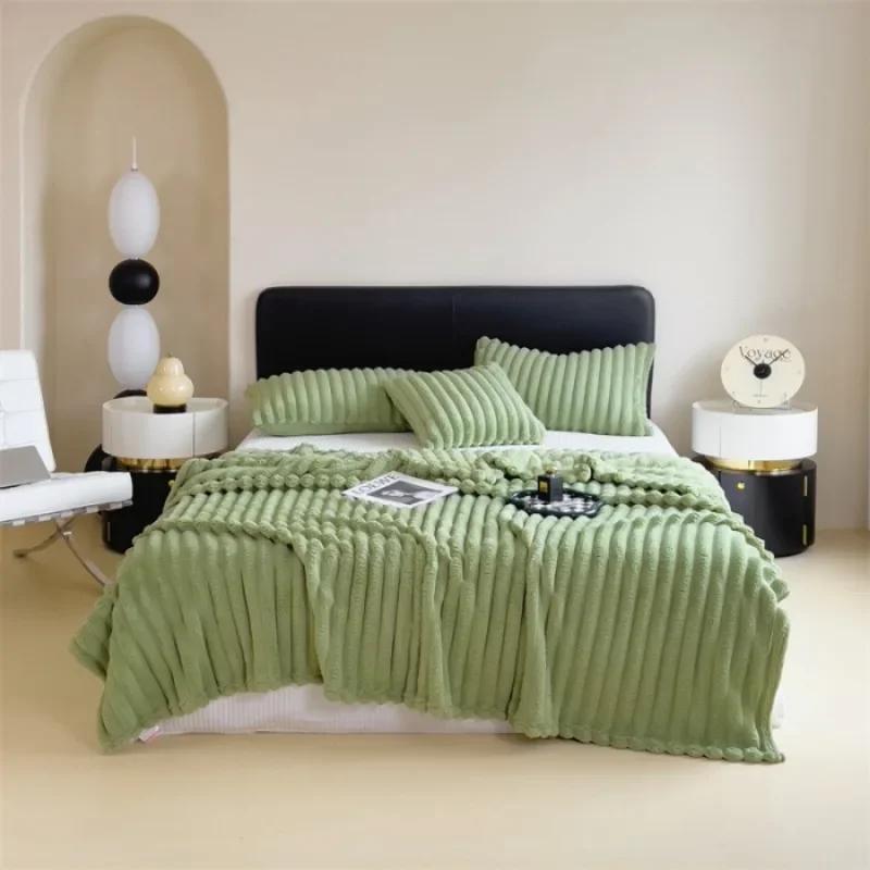 2025 Rabbit Plush Multifunctional Blanket High Gram Weight Falai Plush Milk Plush Blanket Warm and Thickened in Winter