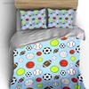 Sports Ball Pattern Set Multiple Sizes kid's And adults' Bedroom Exquisite 3PC Bedding set, Gift