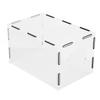 Enclosed Grinding Dust Box Acrylic with 2 Holes Highly Transparent Rectangle Table Polisher Dust Box for Engraving
