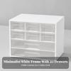 Desktop Storage Organizer with Clear Drawers Compact for Office