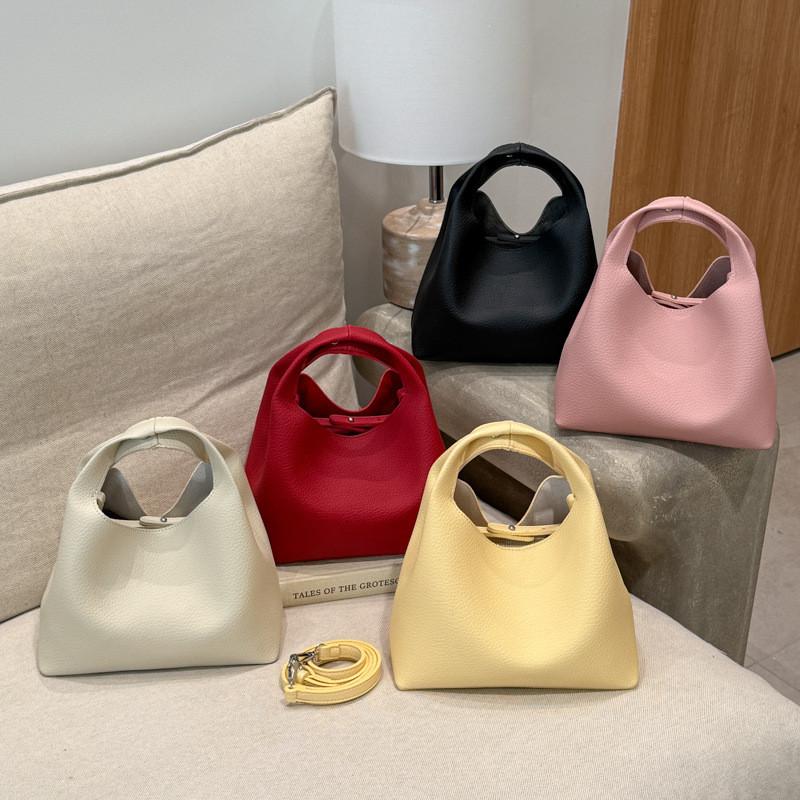Pu Textured Bucket Bag With Magnetic Closure For Casual Daily Use