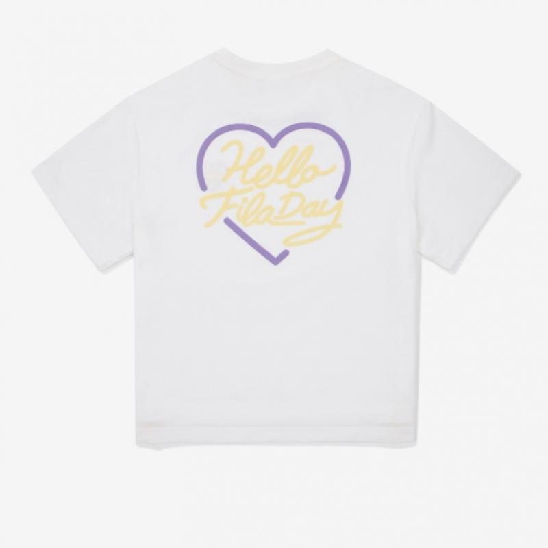 [fila Kids] HearT Series T shirT  Fk2rsf2g01f Owh  q0zFk2rsf2g01fOwh