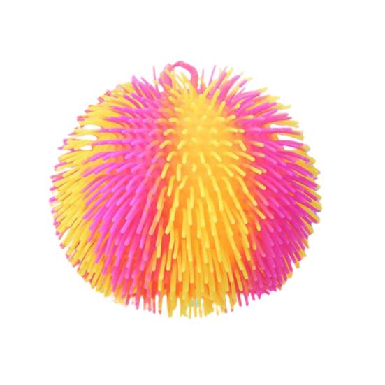 Cartoon Sausage Mouth Stress Ball Anxiety Relief Snowflake Long Hairs Big Eyes Ball Fidget Toy Hand Exercise Relaxation Ball with Hanging Ring