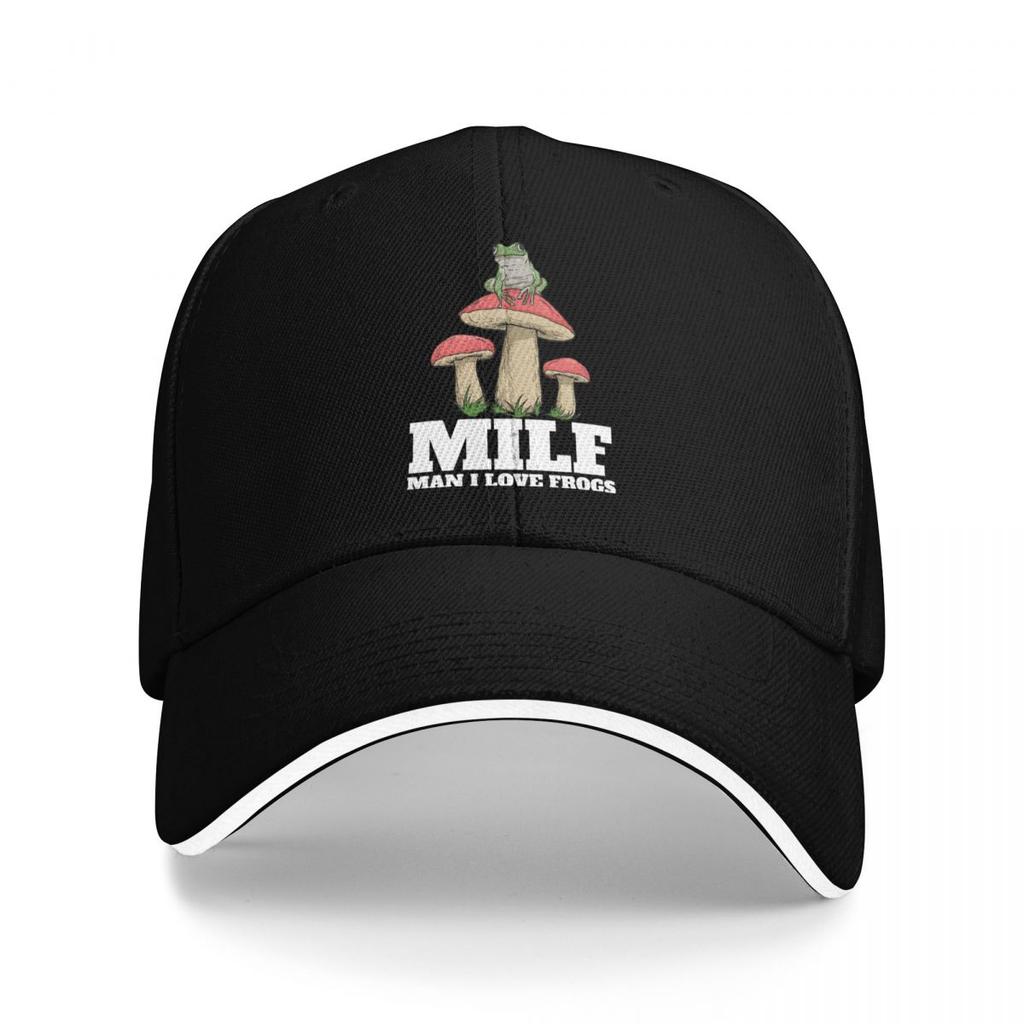 Baseball Caps MILF Unisex I Love Frogs Funny Graphic Unisex Women Outdoor Summer Caps