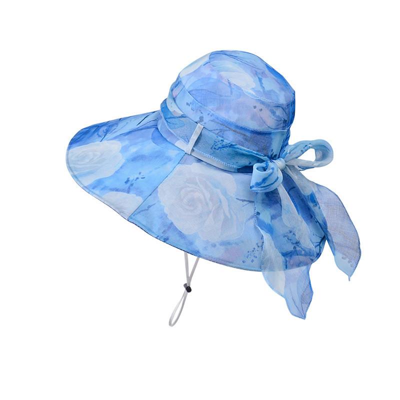 Polyester Sun Hat For Women With Large Brim Uv Protection Sunshade Fashion Summer Accessory