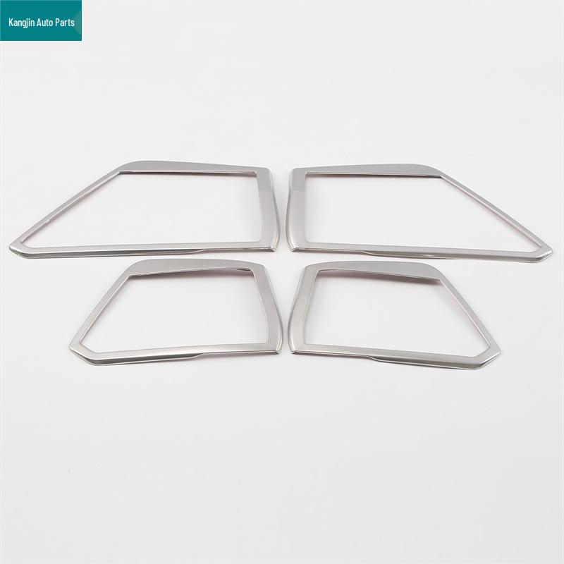 Silver Stainless Steel Interior Rear Anti-Kick Frame for Volkswagen T-Cross 2018 Model