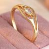 Vintage Inleg Werk Wit CZ Damesring Etnisch Goudkleurig Geometrie Dagelijkse Slijtage Feest Sieraden Jubileum Cadeau
