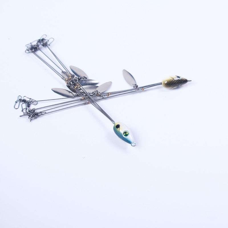 2 Stuks 5 Arm Rig Hoofd Zwemmende Kunstaas Visserij Groep Lures Snap Swivels Spinner Visserij Lures Rig Voor Langdurig Gebruik