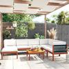 VidaXL Garden Lounge Set 8 Pcs with Cushions Cream Solid Acacia Wood