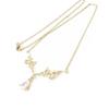 Les Trésors De Lily [C4566] - Gold-Plated Necklace 'Anastacia' Golden White - 50x15 Mm