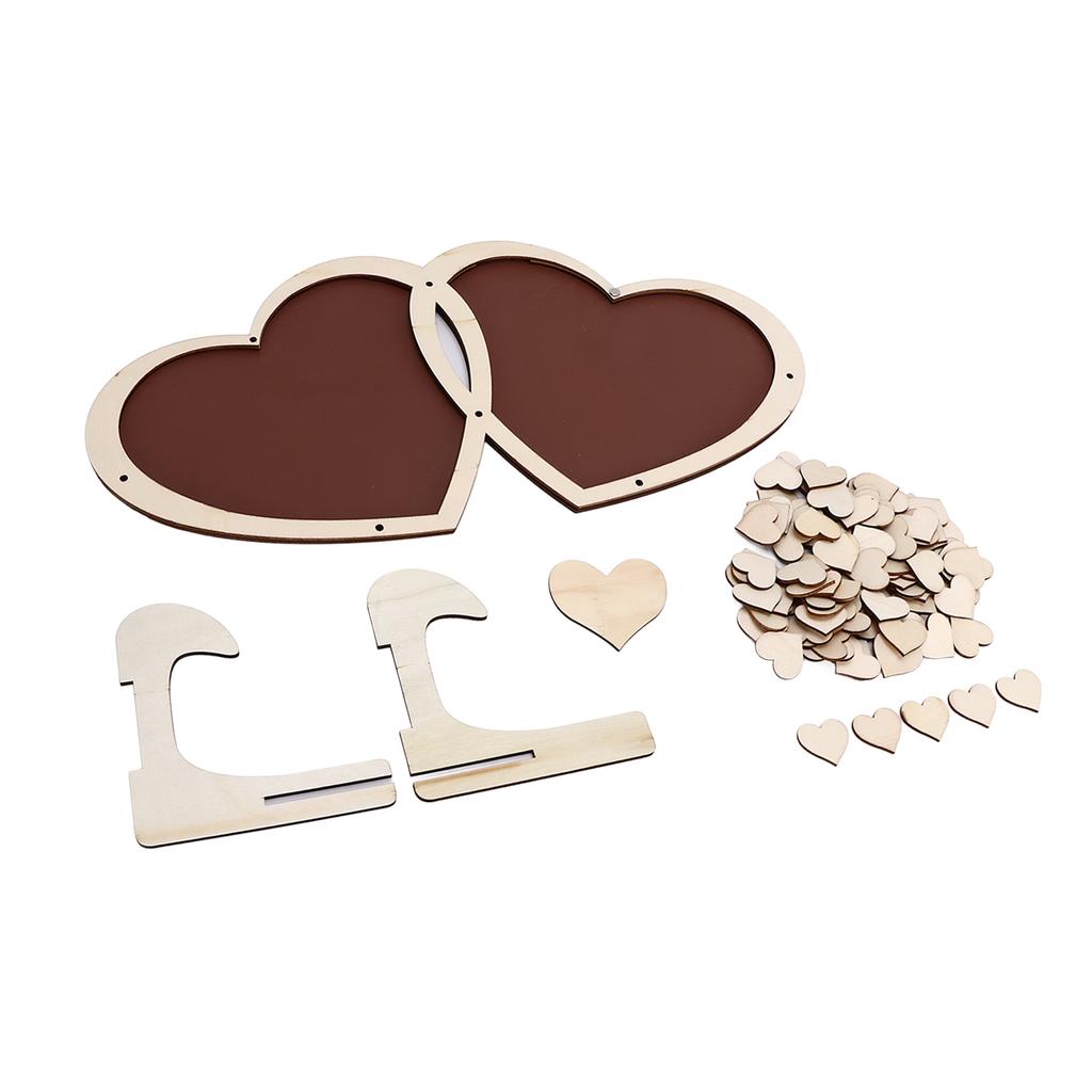 Gästebuch Herzform Holz Rustikal Eleganter Stil Attraktive Dekorative Hochzeitsartikel für