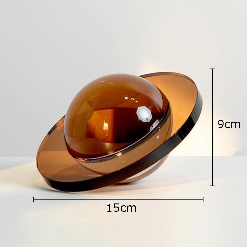 Transparent Crystal Planet Artwork Ornaments Geometric Crystal Crystal Statue Desk Decoration Crafts Sculpture Modern Home Decor