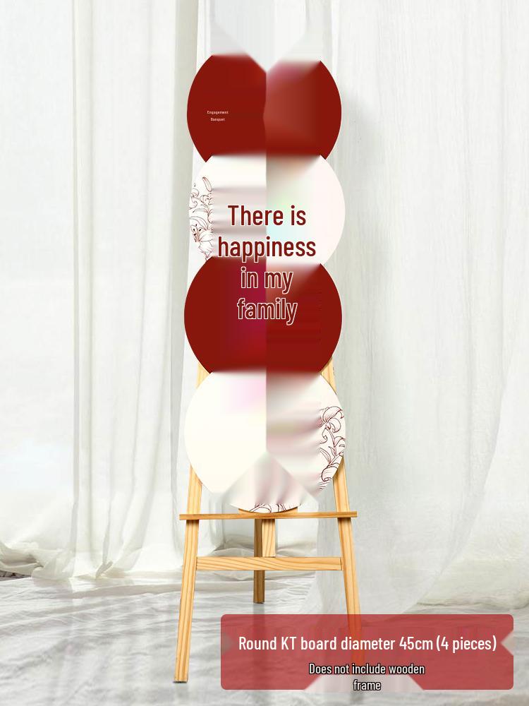 Customized Wedding Reception KT Board and Artificial Flower Display Stand