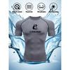 Herren Kompressionsshirt Schnelltrocknend Marineblau Fitnessstudio T-Shirt "Cressi" Aufdruck Workout Sportbekleidung