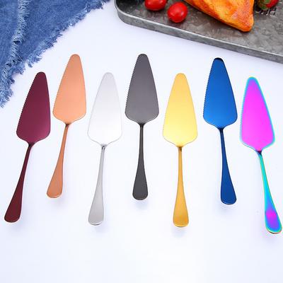 Pala coltello per torta in acciaio inossidabile colorata, servitore per torta, torta, pizza, formaggio, coltelli divisori per torta, comodo strumento da cucina per la cottura, accessorio