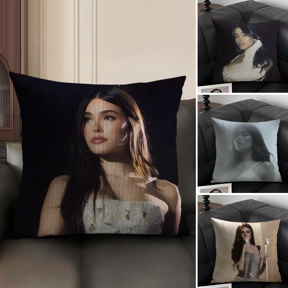 M-Madison Beerr Singer Cushion Cover Natural Linen Organic Fabric Double-Sided Printing Sofa Home Decor Gift Pillow Case
