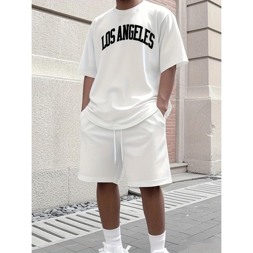 Men's Digital Stripe Print Comfortable Sports Suit Loose Fashion Unisex Sports Clothing