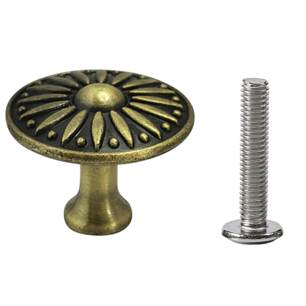 Classical Designs Drawer Handle Antique Finish Single Hole Pull Knob Single Hole Furniture Knob for Retro Home Styling