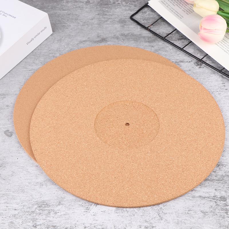 12In Record Pad Soft Cork Vibration Reduction Anti-Static Vinyl Mat Turntable Slipmat Pad Dia 297Mm For Phonograph
