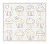 Simply Stitch Along the Easy Kit for Sashiko Embroidered Made In Japan Pattern! Dishcloths, (cupcake Design)