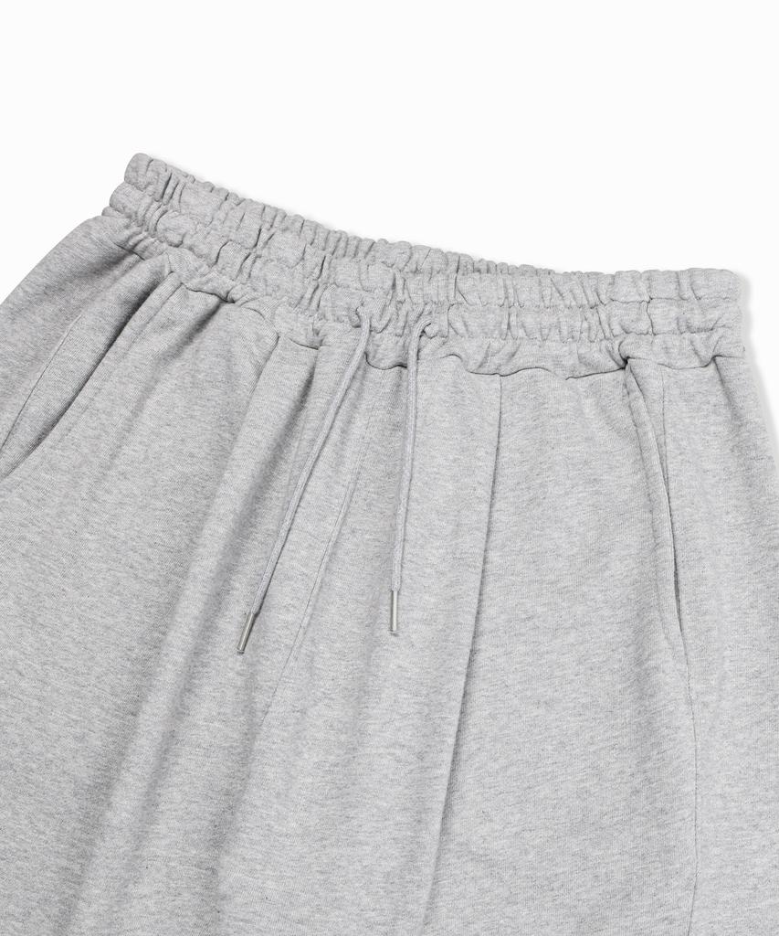 PSSHOPPER Curved Washed Wide Sweatpants [Gray]