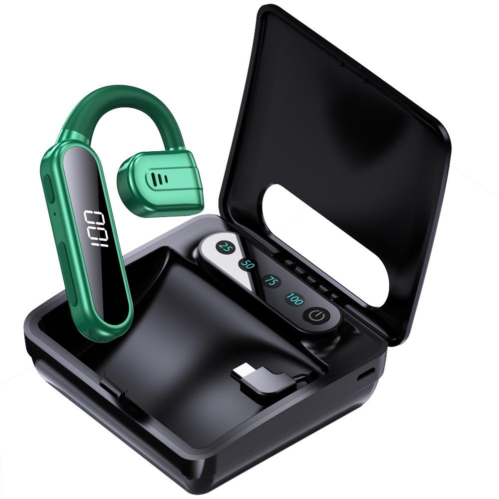 New Air Conduction Bluetooth Earphone Single Ear Rotation with Charging Compartment Without Ear Hanging Ear External Sound Large Power