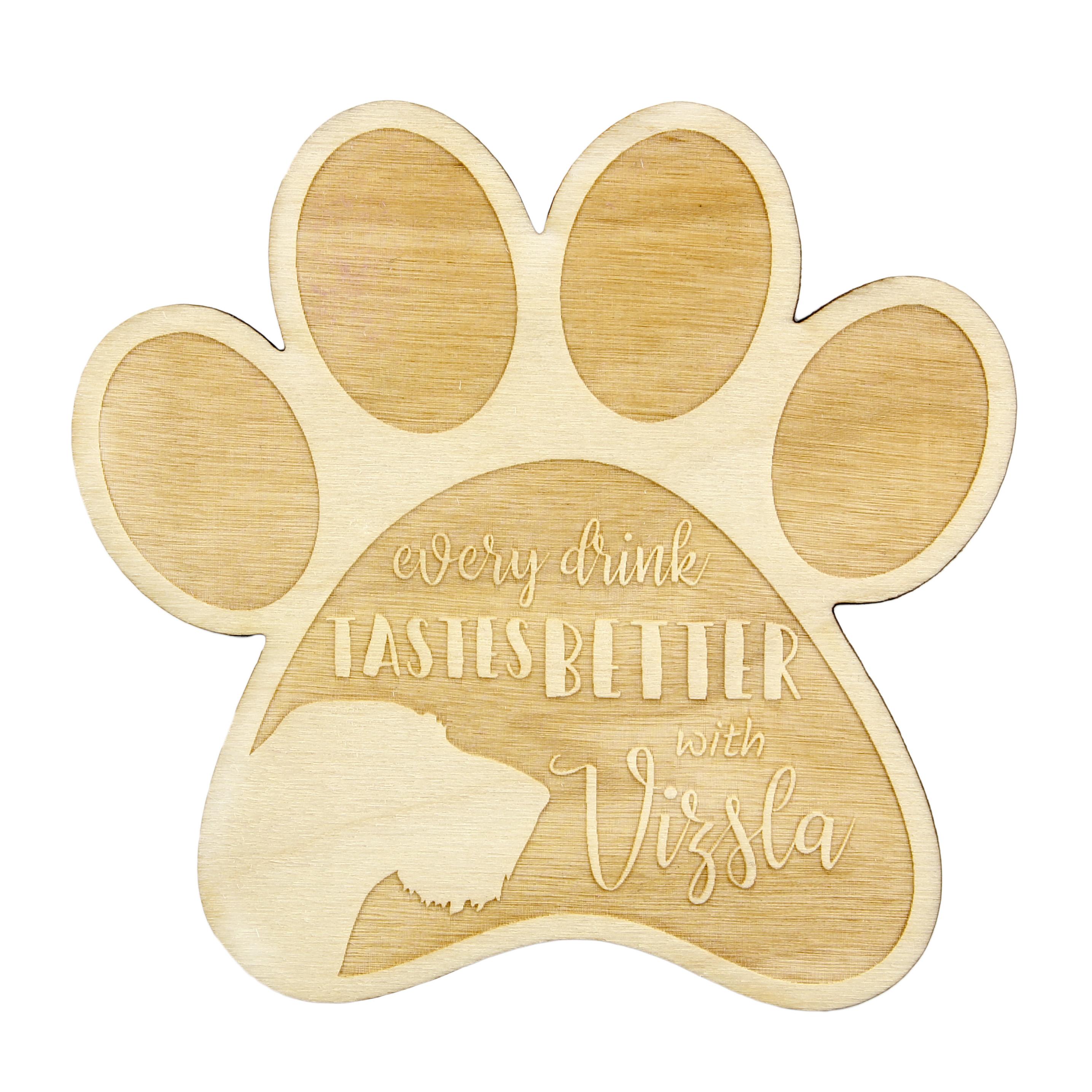 

Wirehaired Vizsla, Hungarian Wire-haired Pointer - Mug coaster, engraved coaster with dog, gift for dog lover by Art-Dog brand