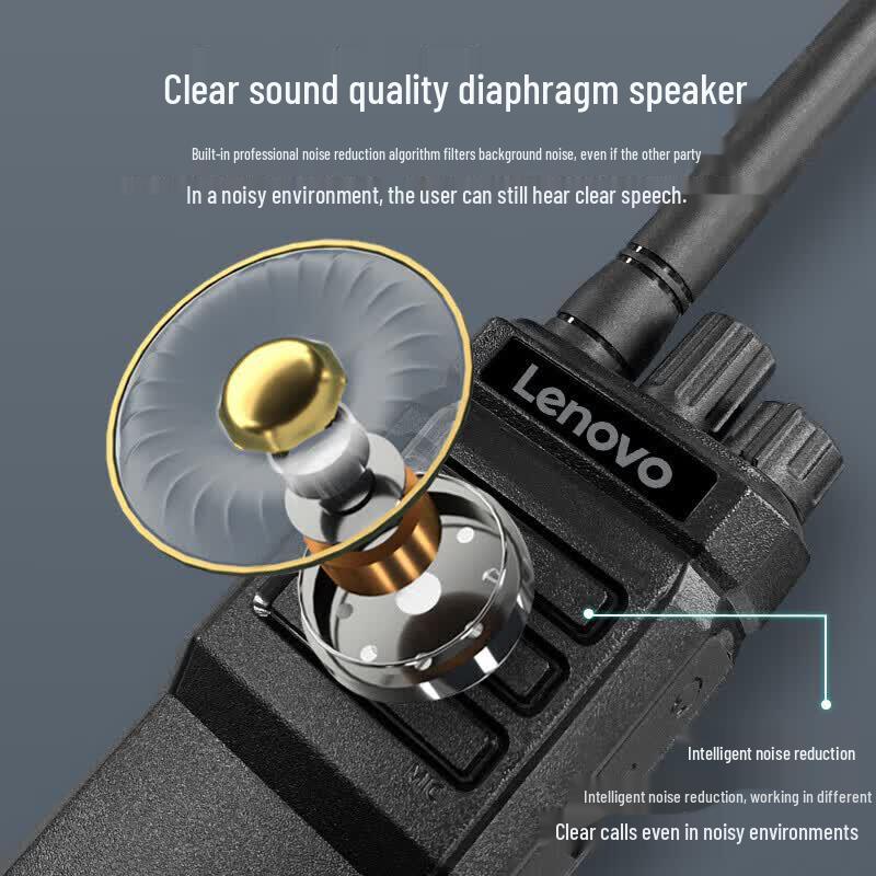 Lenovo C12+ Waterproof Long-Range Walkie-Talkie (CN Version)