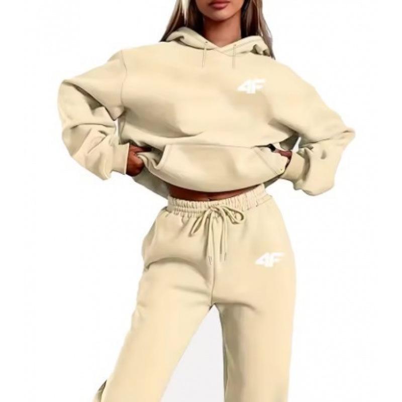 Unisex Herbst Buchstaben-Print Hoodie Sweatshirt Set