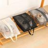 Foldable Breathable Mesh Shoe Bag - Transparent Visual Design, Large Capacity Shoe Storage Bag, Suitable for Gym, Travel