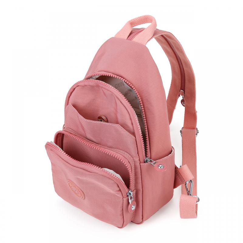 Dam Bröstväska Lätt Crossbody-väska Vattenavvisande Nylon Resväska Multifunktionell Ryggsäck