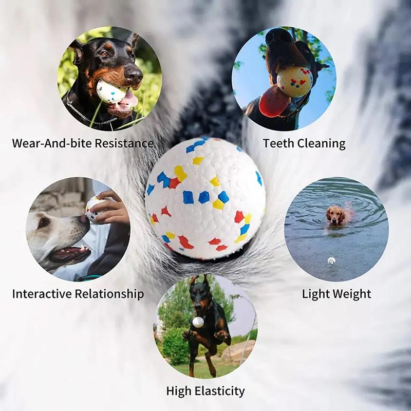

Pet Dog Chewing Ball Interactive Dog Toys High-Elastic ETPU Dog Toy Balls Bite Resistance Cleaning Teeth Toy Pet Accessories 5 CM белый