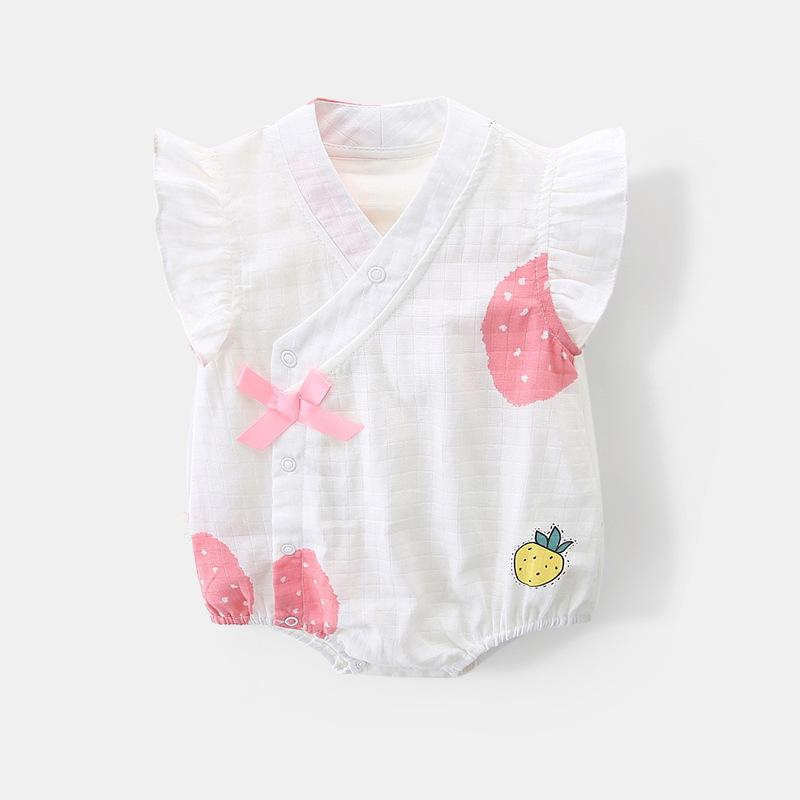 

Summer 2025 Newborn Sleeveless Cotton Romper Size 73