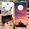 For Honor X9b 5G Case ALI-NX1 Cute Cat Butterfly Painted Cover Soft Silicone Phone Cases For Honor X9b X 9b HonorX9b Soft Fundas