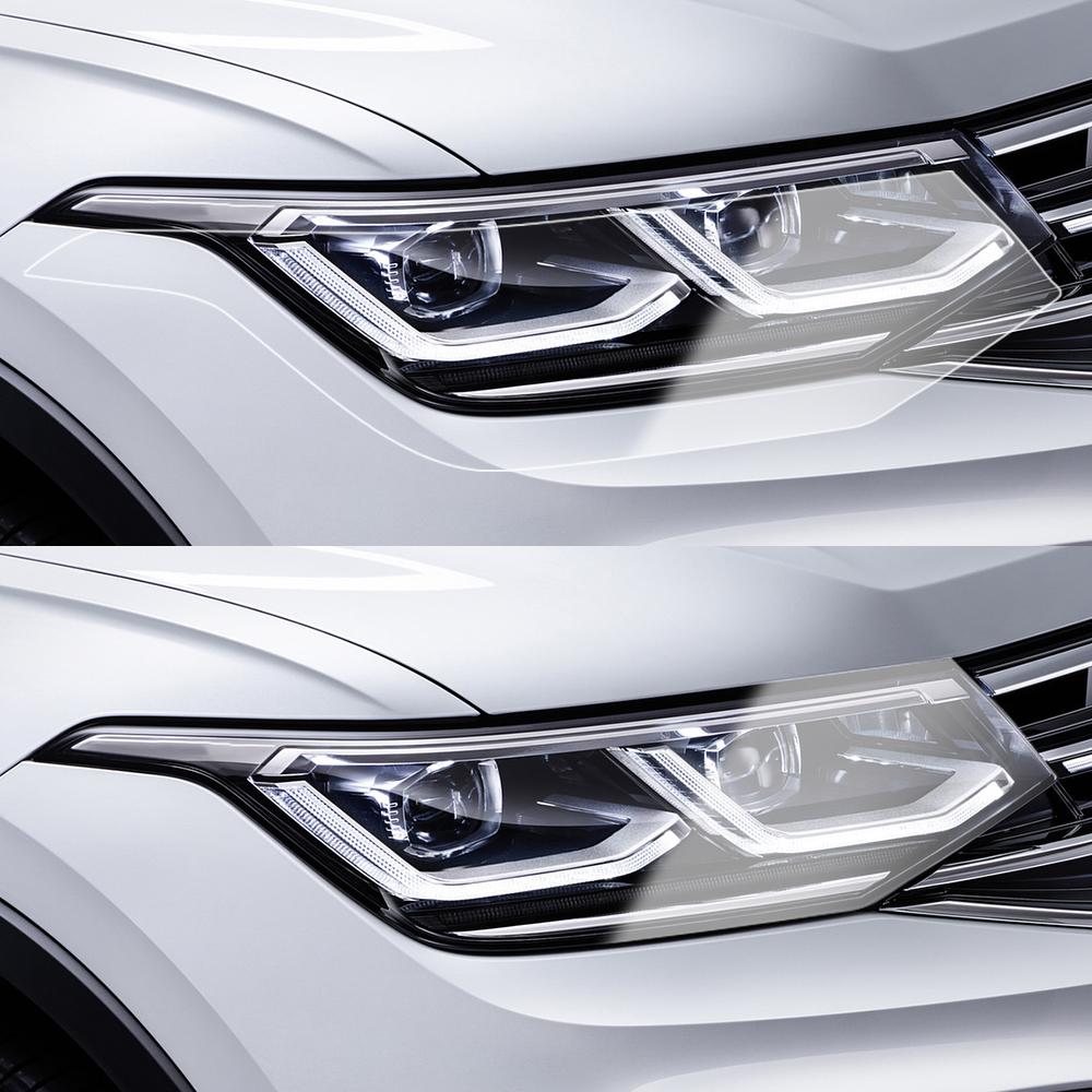 Smoke Black Pre Cut Car Headlight Protective Film For Volkswagen Tiguan MK3 5N MK2 Anti-Scratch High-Gloss Auto Vinyl Wrap Film